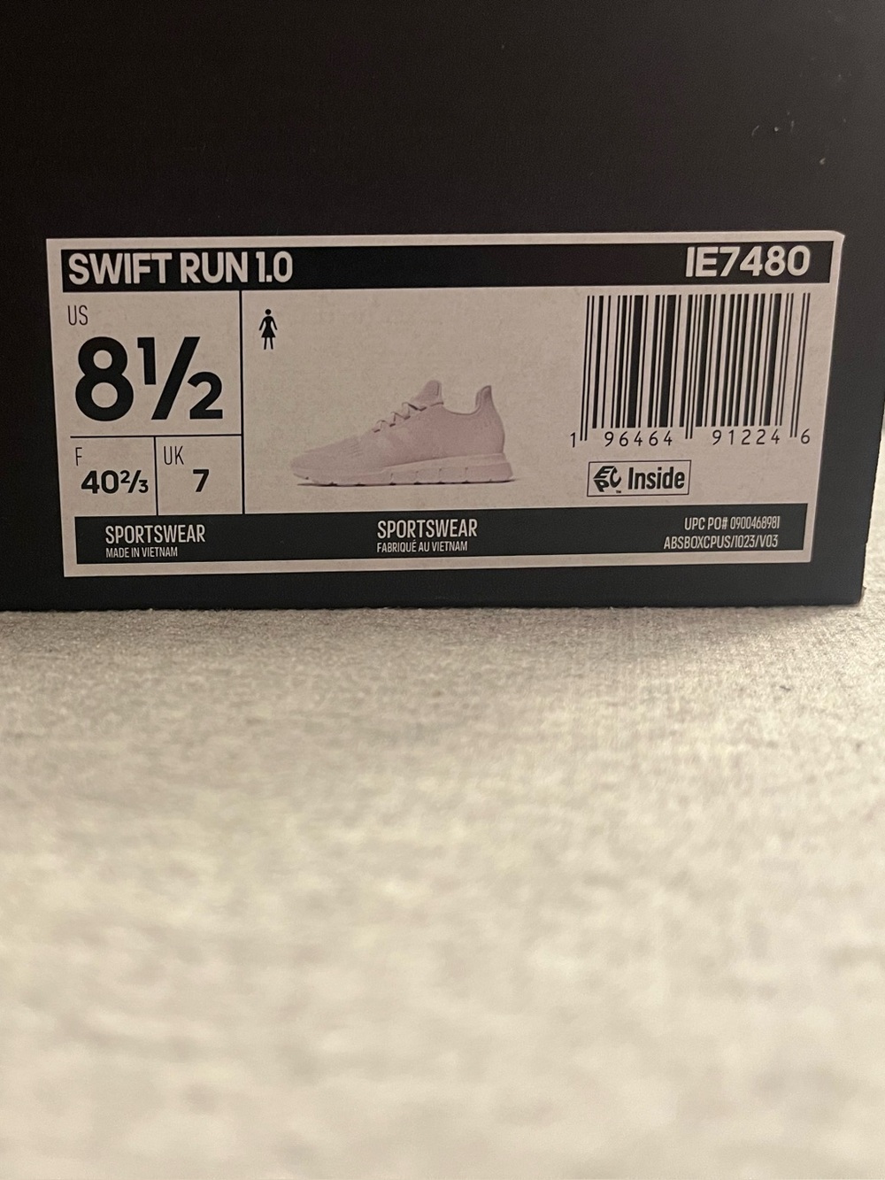 Adidas Swift Run 1.0 Cloud White Gold Women's Running Shoe Size 8.5 IE7480 - Picture 11 of 12